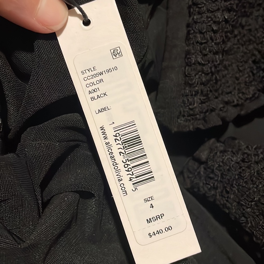 NWT 🌑 ALICE AND OLIVIA Lux Ruched Dress - Picture 12 of 12